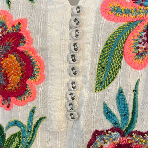 Soft Surroundings embroidered and beaded Blouse - Picture 4 of 14